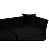 Sabrina 3 Seat Onyx Sofa, Wood, Black