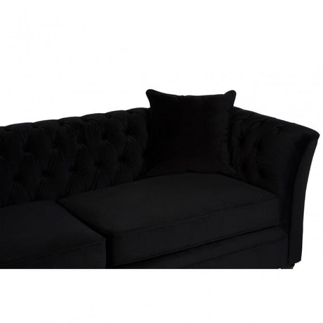 Sabrina 3 Seat Onyx Sofa, Wood, Black