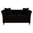 Sabrina 2 Seat Onyx Sofa, Wood, Black