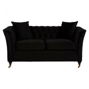 Sabrina 2 Seat Onyx Sofa, Wood, Black