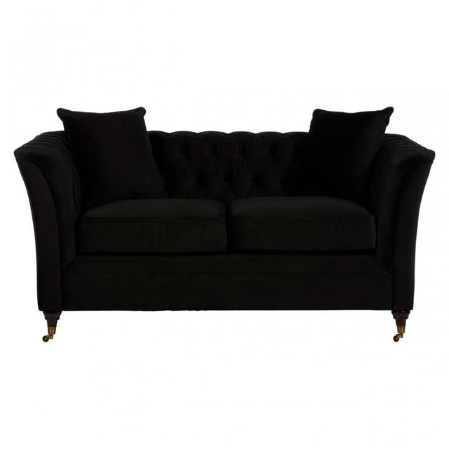 Sabrina 2 Seat Onyx Sofa, Wood, Black