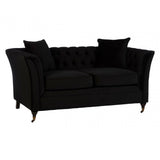 Sabrina 2 Seat Onyx Sofa, Wood, Black
