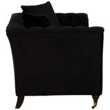 Sabrina 2 Seat Onyx Sofa, Wood, Black