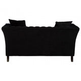 Sabrina 2 Seat Onyx Sofa, Wood, Black