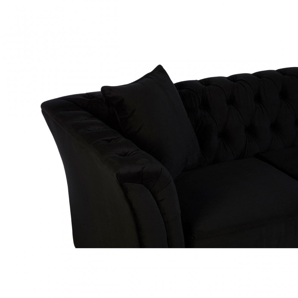 Sabrina 2 Seat Onyx Sofa, Wood, Black