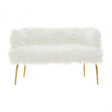 Kirsti Natural Fur Effect Sofa, White