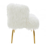 Kirsti Natural Fur Effect Sofa, White