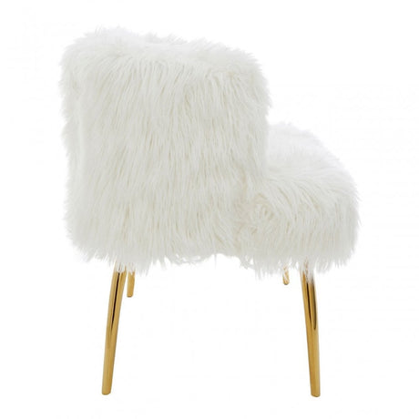 Kirsti Natural Fur Effect Sofa, White
