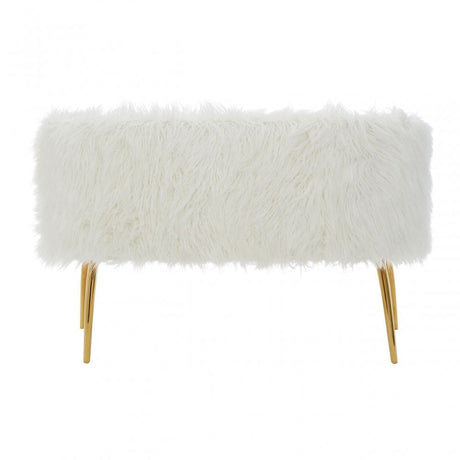 Kirsti Natural Fur Effect Sofa, White