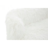 Kirsti Natural Fur Effect Sofa, White