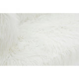 Kirsti Natural Fur Effect Sofa, White