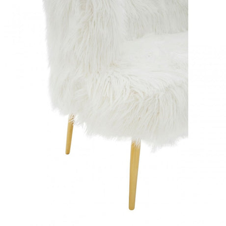 Kirsti Natural Fur Effect Sofa, White