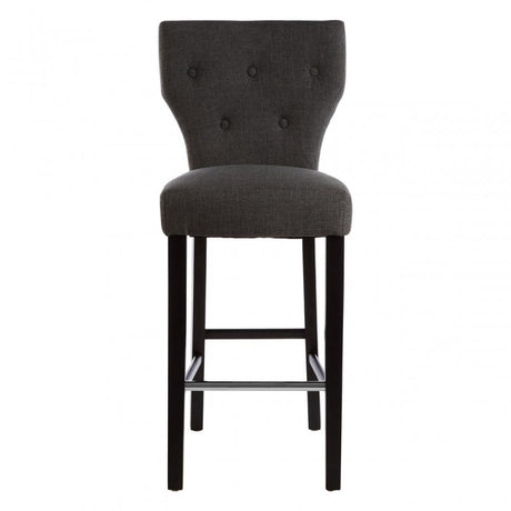 Decatour Bar Stool, Rubberwood, Grey