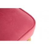 Mia Kids Pink Armless 2 Seat Settee In Wood and Polyester Velvet