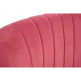 Mia Kids Pink Armless 2 Seat Settee In Wood and Polyester Velvet