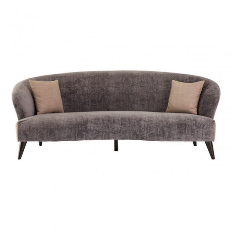 Reine Grey Velvet 3 Seat Sofa, Wood, Pine Wood, Plywood, Grey