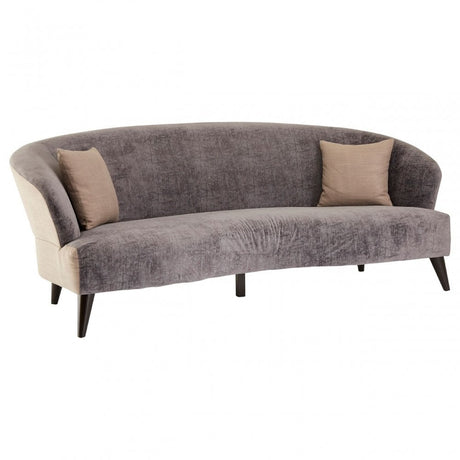 Reine Grey Velvet 3 Seat Sofa, Wood, Pine Wood, Plywood, Grey