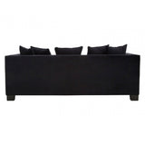Sofia 3 Seater Black Velvet Sofa, Black