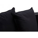 Sofia 3 Seater Black Velvet Sofa, Black