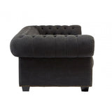 Lincoln 3 Seater Sofa, Cotton, Pine Wood, Fabric, Birchwood, Black