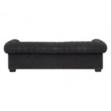 Lincoln 3 Seater Sofa, Cotton, Pine Wood, Fabric, Birchwood, Black
