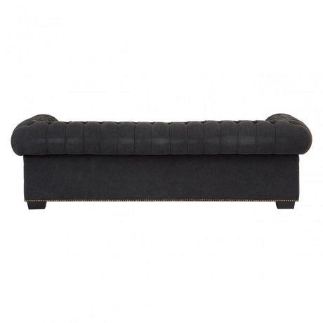 Lincoln 3 Seater Sofa, Cotton, Pine Wood, Fabric, Birchwood, Black