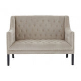 Buffet Regents 2 Seat Sofa, Birchwood, Cotton Velvet
