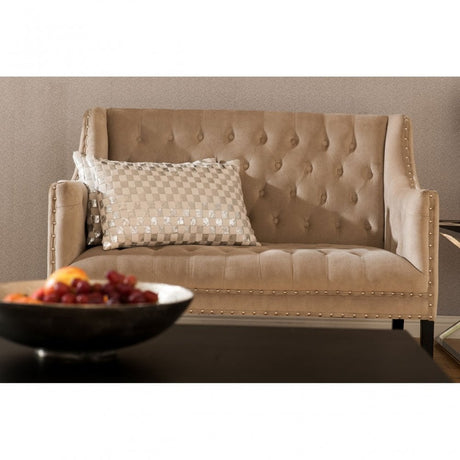 Buffet Regents 2 Seat Sofa, Birchwood, Cotton Velvet