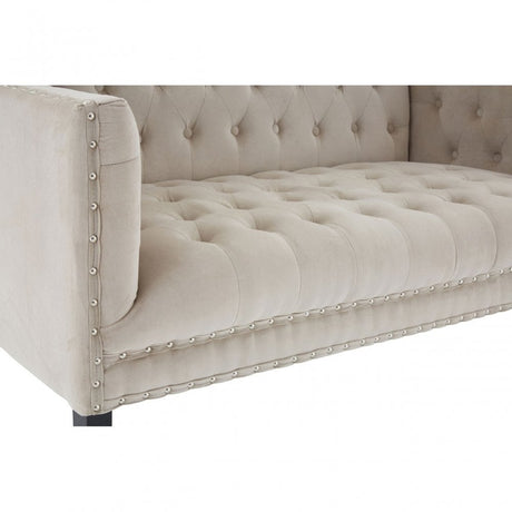 Buffet Regents 2 Seat Sofa, Birchwood, Cotton Velvet