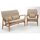 Jersey 2 Seat Sofa, Birchwood, Viscose Mix, Beige