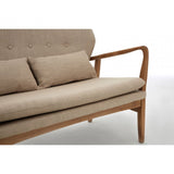 Jersey 2 Seat Sofa, Birchwood, Viscose Mix, Beige