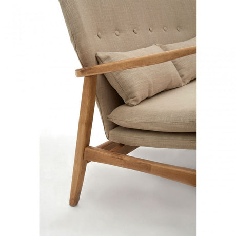 Jersey 2 Seat Sofa, Birchwood, Viscose Mix, Beige