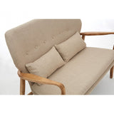 Jersey 2 Seat Sofa, Birchwood, Viscose Mix, Beige