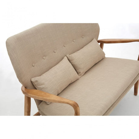 Jersey 2 Seat Sofa, Birchwood, Viscose Mix, Beige