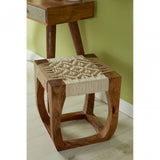 Wulah Stool, Jute, Sheesham Wood, Natural