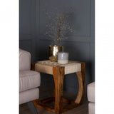 Wulah Stool, Jute, Sheesham Wood, Natural