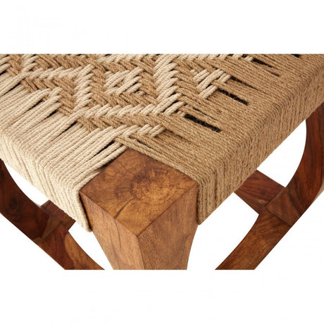 Wulah Stool, Jute, Sheesham Wood, Natural