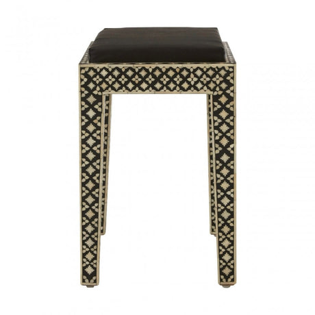 Wulah Stool, Fabric, Mother of Pearl