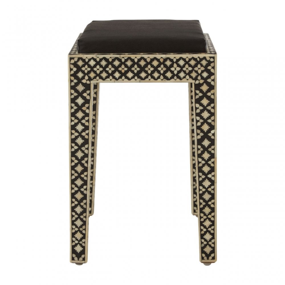 Wulah Stool, Fabric, Mother of Pearl