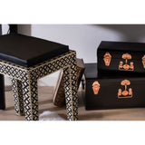 Wulah Stool, Fabric, Mother of Pearl