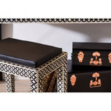 Wulah Stool, Fabric, Mother of Pearl