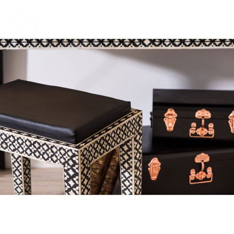 Wulah Stool, Fabric, Mother of Pearl