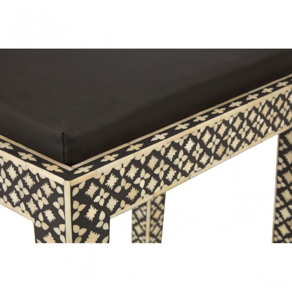 Wulah Stool, Fabric, Mother of Pearl