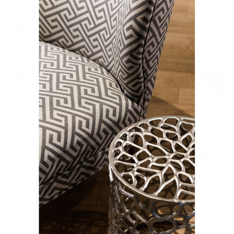 Hamish Set of 2 Stools, Aluminium, Silver