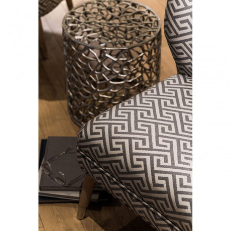 Hamish Set of 2 Stools, Aluminium, Silver