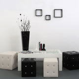 Set of 2 Stools, White