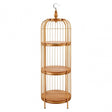 Oscar Medium Gold Finish Birdcage Shelf Unit, Iron, Wood, Gold