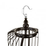 Oscar Small Black Finish Birdcage Shelf Unit, Iron, Wood, Black