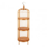 Oscar Small Gold Finish Birdcage Unit, Iron, Wood, Gold