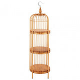 Oscar Small Gold Finish Birdcage Unit, Iron, Wood, Gold
